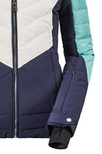 Killtec Atka WMN Quilted Ski Jckt A Chaqueta de plumón con Capucha Desmontable para la Nieve, Mujer, Azul Claro, 38