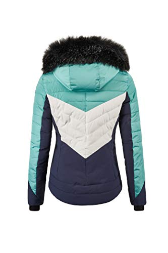 Killtec Atka WMN Quilted Ski Jckt A Chaqueta de plumón con Capucha Desmontable para la Nieve, Mujer, Azul Claro, 38