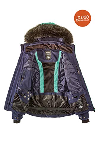 Killtec Atka WMN Quilted Ski Jckt A Chaqueta de plumón con Capucha Desmontable para la Nieve, Mujer, Azul Claro, 38