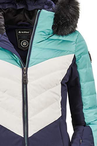 Killtec Atka WMN Quilted Ski Jckt A Chaqueta de plumón con Capucha Desmontable para la Nieve, Mujer, Azul Claro, 38