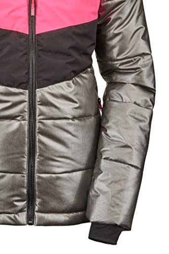 Killtec Fiames Grls Ski Quilted Jckt A - Chaqueta de esquí con capucha y paranieves, Niñas, 35460-000, azul oscuro, 140