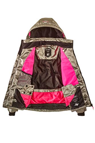 Killtec Fiames Grls Ski Quilted Jckt A - Chaqueta de esquí con capucha y paranieves, Niñas, 35460-000, azul oscuro, 140