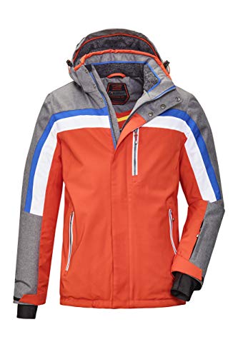 Killtec Tirano MN Ski Jckt B - Cazadora de esquí con capucha desmontable y paranieves para hombre, Unzutreffend, otoño/invierno, Tirano MN JCKT B - Esquís, Hombre, color naranja, tamaño xx-large