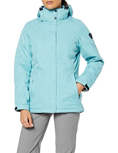 Killtec Zala, Chaqueta de Invierno con Capucha Desmontable, Mujer, Azul (oceánico), 42