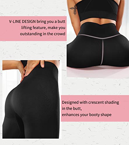 KIWI RATA Leggins Mujer Cintura Alta Mallas Pantalones Fitness Yoga Leggings Deportivos sin Costuras Suaves Elásticos y Ajustados para Running Deporte Estiramiento