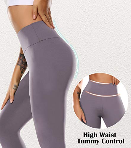 KIWI RATA Mallas Pantalones Deportivos Leggings con Bolsillos Mujer Fitness Cintura Alta Leggins Yoga Elásticos y Transpirables para Yoga Running Deporte