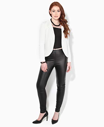 KRISP Chaqueta Mujer Vestir Casual Elegante Básica Blazer Talla Grande Traje Manga Larga Joven, (Blanco (3558), 46 EU (18 UK)), 3558-WHT-18