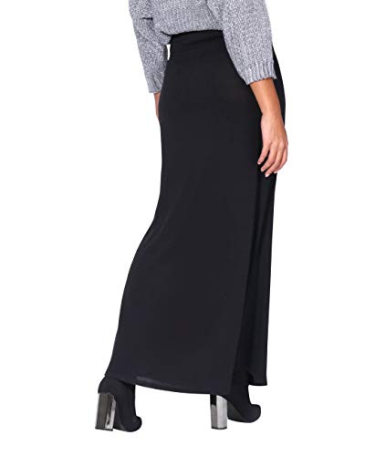 KRISP Falda Larga Mujer Boho Hippies Bohemia Elegante Vuelo Talla Grande Cintura Alta Elástica, (Negro (2968), 36 EU (08 UK)), 2968-BLK-08
