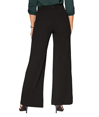 KRISP Pantalones Pernera Ancha Cintura Alta, Negro (3094), 42, 3094-BLK-14