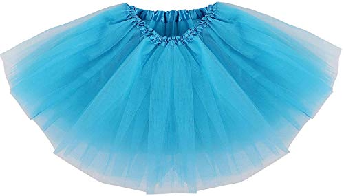 Ksnnrsng Tutu Falda de Mujer Faldas de Tul 50's Short Ballet 3 Capas de Baile para Vestirse Danza (Azul)