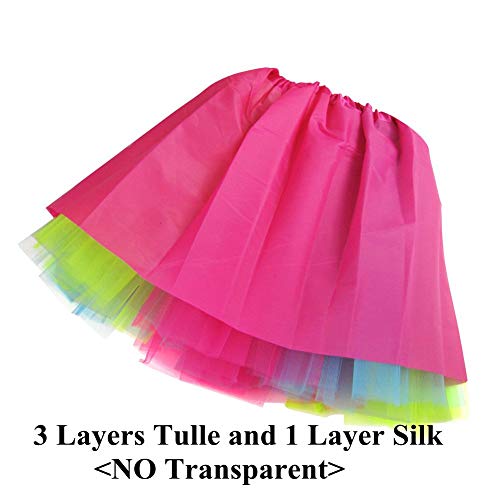 Ksnnrsng Tutu Falda de Mujer Faldas de Tul 50's Short Ballet 3 Capas de Baile para Vestirse Danza (Verde)