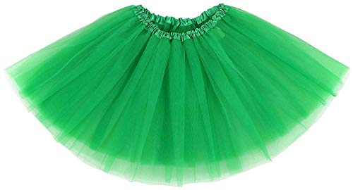 Ksnnrsng Tutu Falda de Mujer Faldas de Tul 50's Short Ballet 3 Capas de Baile para Vestirse Danza (Verde)