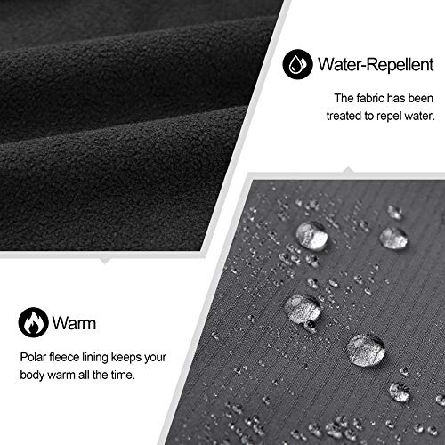 KUTOOK Chaqueta Softshell Mujer Invierno para SenderismoTrekking Montaña Escalada Esquí Roap Impermeable Cortavientos con Capucha Extraíble y Múltiples Bolsillos(Gris,L)