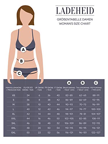 Ladeheid Leggins Largos Mallas Deportivas Mujer LA40-133 (Blanco, XL)