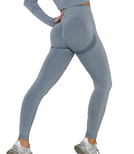 Lalamelon Leggins Deportivos Mujer Push up Mallas Pantalones Cintura Alta Yoga Leggings Pantalón Moda Sin Costuras para Fitness Running Deporte Elásticos y Transpirables