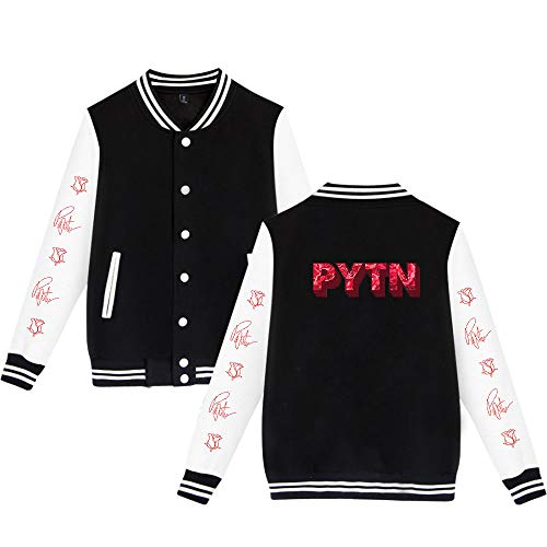 Landove Payton Moormeier Chaqueta Bomber Beisbol Hombre Mujer Cardigan Baseball Vintage Old School Abrigo Otoño Invierno Sudadera College Jaqueta Streetwear Bomber Piloto Bikers Blazer A15303JK011XL