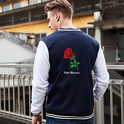 Landove Payton Moormeier Chaqueta Bomber Beisbol Hombre Mujer Cardigan Baseball Vintage Old School Abrigo Otoño Invierno Sudadera College Jaqueta Streetwear Bomber Piloto Bikers Blazer A15189JK014M