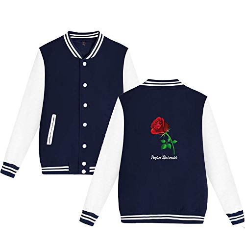 Landove Payton Moormeier Chaqueta Bomber Beisbol Hombre Mujer Cardigan Baseball Vintage Old School Abrigo Otoño Invierno Sudadera College Jaqueta Streetwear Bomber Piloto Bikers Blazer A15189JK014M