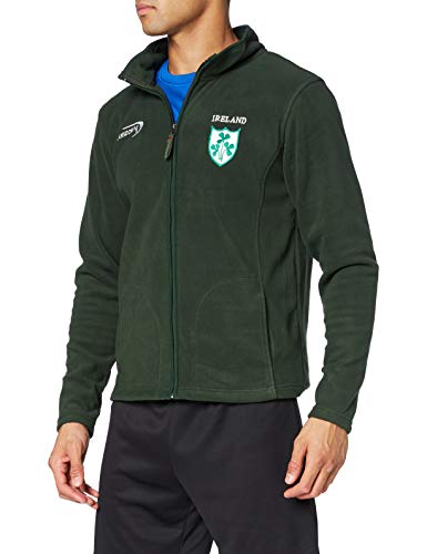Lansdowne Sports Official Collection Bottle Green Full Zip Fleece Chaqueta con Forro, Verde, XL para Hombre
