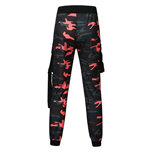 LANSKIRT_Pantalones Pantalones Hombre Pitillo con Multibolsillos Largos de Camuflaje Casual de Moda para Hombres Pantalones de Trabajo Jogger Overol Chandal Ropa de Otoño Invierno