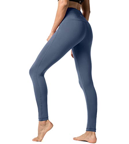 LAPASA Pantalón Deportivo de Mujer, Malla para Running, Yoga y Ejercicio. L01 (Dark Blue/Azul Oscuro, M)