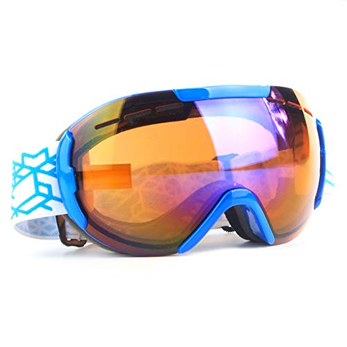 LBHH 1 Piezas Ski Goggles Gafas de esquí Máscara Gafas Esqui Snowboard Nieve Espejo para Hombre Mujer Adultos Juventud Jóvenes Chicos Chicas Anti Niebla Gafas de Esquiar Protección UV