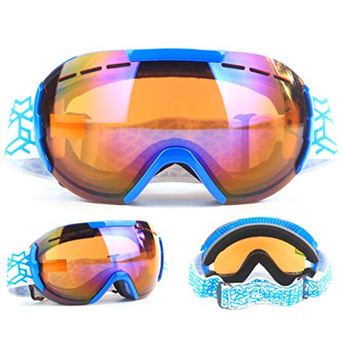 LBHH 1 Piezas Ski Goggles Gafas de esquí Máscara Gafas Esqui Snowboard Nieve Espejo para Hombre Mujer Adultos Juventud Jóvenes Chicos Chicas Anti Niebla Gafas de Esquiar Protección UV