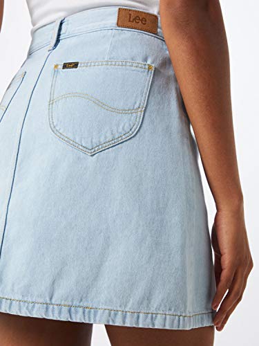 Lee A Line Zip Skirt Falda, Bleached Ore, 28 para Mujer