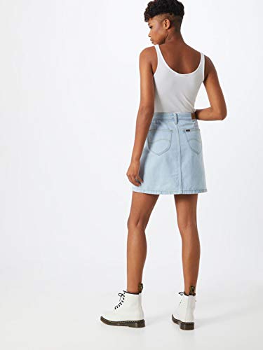 Lee A Line Zip Skirt Falda, Bleached Ore, 28 para Mujer
