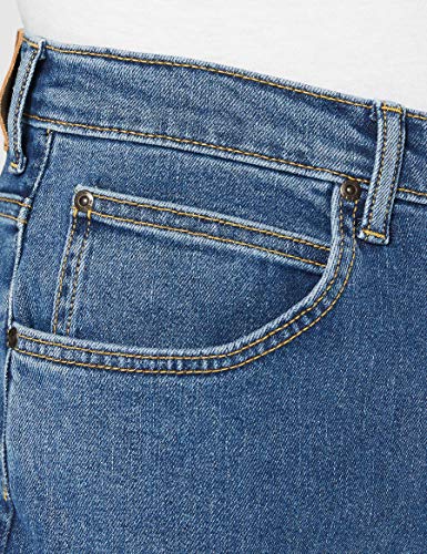 Lee Brooklyn Straight Jeans, Azul (Mid Stonewash), 38W / 32L para Hombre