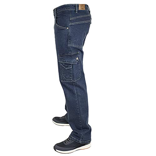 Lee Cooper LCPNT239_LIBL2_32 Pantalones, Ropa de Seguridad del Carpintero Stretch Denim Jeans Pantalones de Trabajo, Azul Claro, Tamaño 32"" Cintura Regular 31"" Pierna
