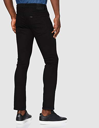 Lee Luke Medium Stretch Jeans, Negro (Clean Black), 32W / 30L para Hombre
