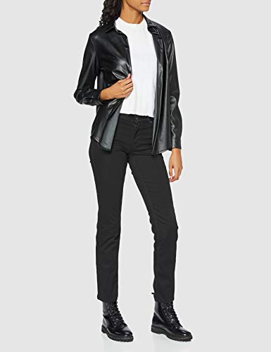 Lee Marion Straight Jeans, Black Rinse, 26W / 31L para Mujer