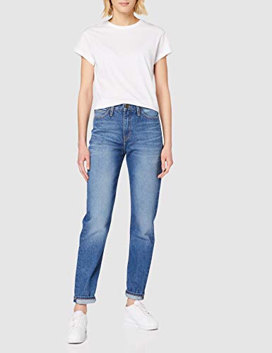 Lee Mom Straight Jeans, Azul (Worn IN Luther ET), 24W / 31L para Mujer