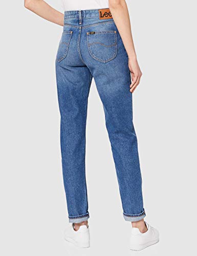 Lee Mom Straight Jeans, Azul (Worn IN Luther ET), 24W / 31L para Mujer