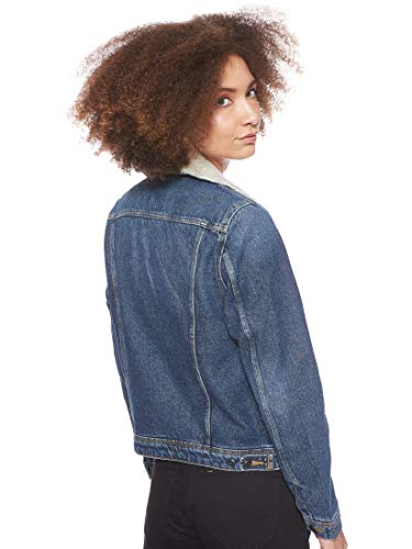 Lee Sherpa Jacket Chaqueta, Azul (Vintage Worn Jk), X-Small para Mujer