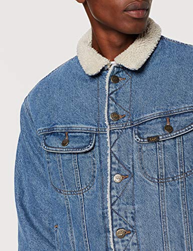 Lee Sherpa Jacket Chaqueta Vaquera, Azul (Light Stone Oy), Small para Hombre
