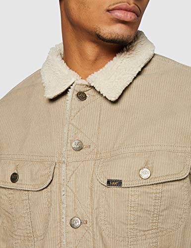 Lee Sherpa Jacket Chaqueta Vaquera, Beige_Tal, L para Hombre