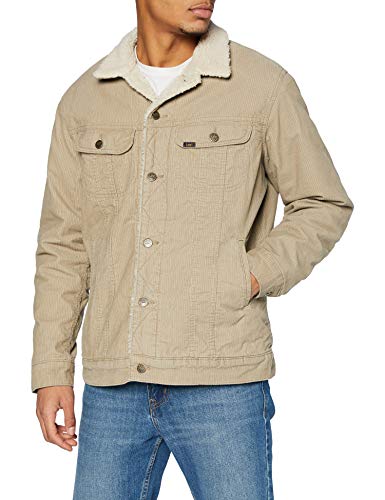 Lee Sherpa Jacket Chaqueta Vaquera, Beige_Tal, L para Hombre