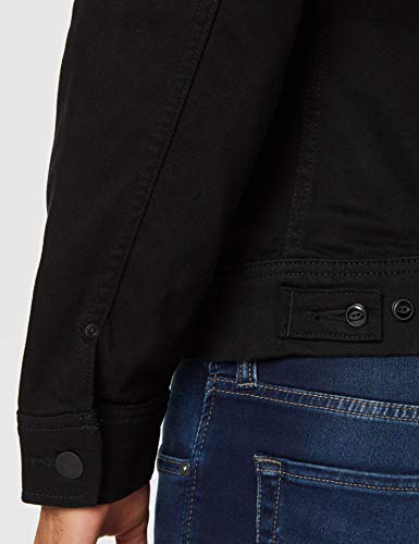 Lee Slim Rider Chaqueta de mezclilla, Negro (Black Rinse 47), Medium para Hombre