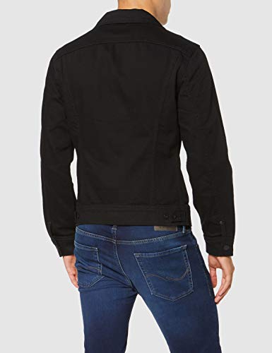 Lee Slim Rider Chaqueta de mezclilla, Negro (Black Rinse 47), Medium para Hombre