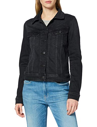 Lee Slim Rider Chaqueta vaquera, Negro (Washed Black Li), X-Small para Mujer