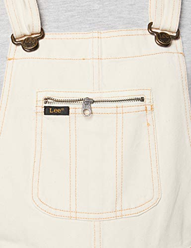 Lee Wide Bib pantalones de peto, Marfil (Off White Fr), X-Small para Mujer