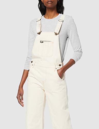 Lee Wide Bib pantalones de peto, Marfil (Off White Fr), X-Small para Mujer