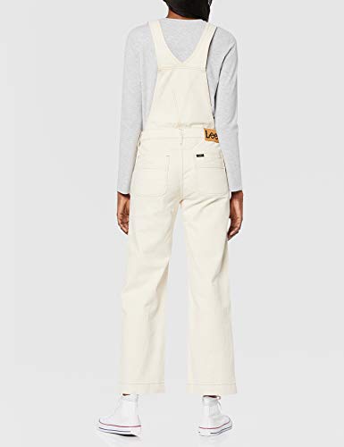 Lee Wide Bib pantalones de peto, Marfil (Off White Fr), X-Small para Mujer