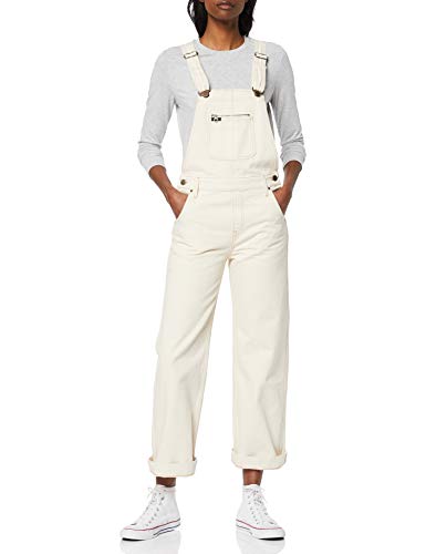 Lee Wide Bib pantalones de peto, Marfil (Off White Fr), X-Small para Mujer