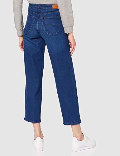 Lee Wide Leg Vaqueros Straight, Azul (Dark Worn HF), 32W / 31L para Mujer
