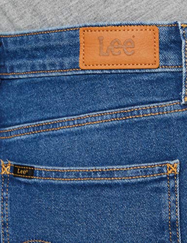 Lee Wide Leg Vaqueros Straight, Azul (Mid Bellevue GX), 29W / 31L para Mujer