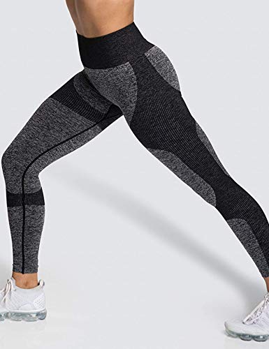 Leggings de yoga de cintura alta sin costuras ultra estiramiento gimnasio entrenamiento pantalones
