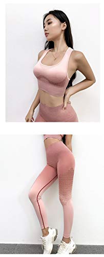 Leggings Leggins Huecos De Cintura Alta para Mujer Leggings De Fitness Sin Costuras Gradiente De Alto Estiramiento Legginsy Ropa Deportiva M